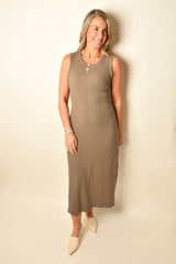 LINDEN RIB MIDI DRESS