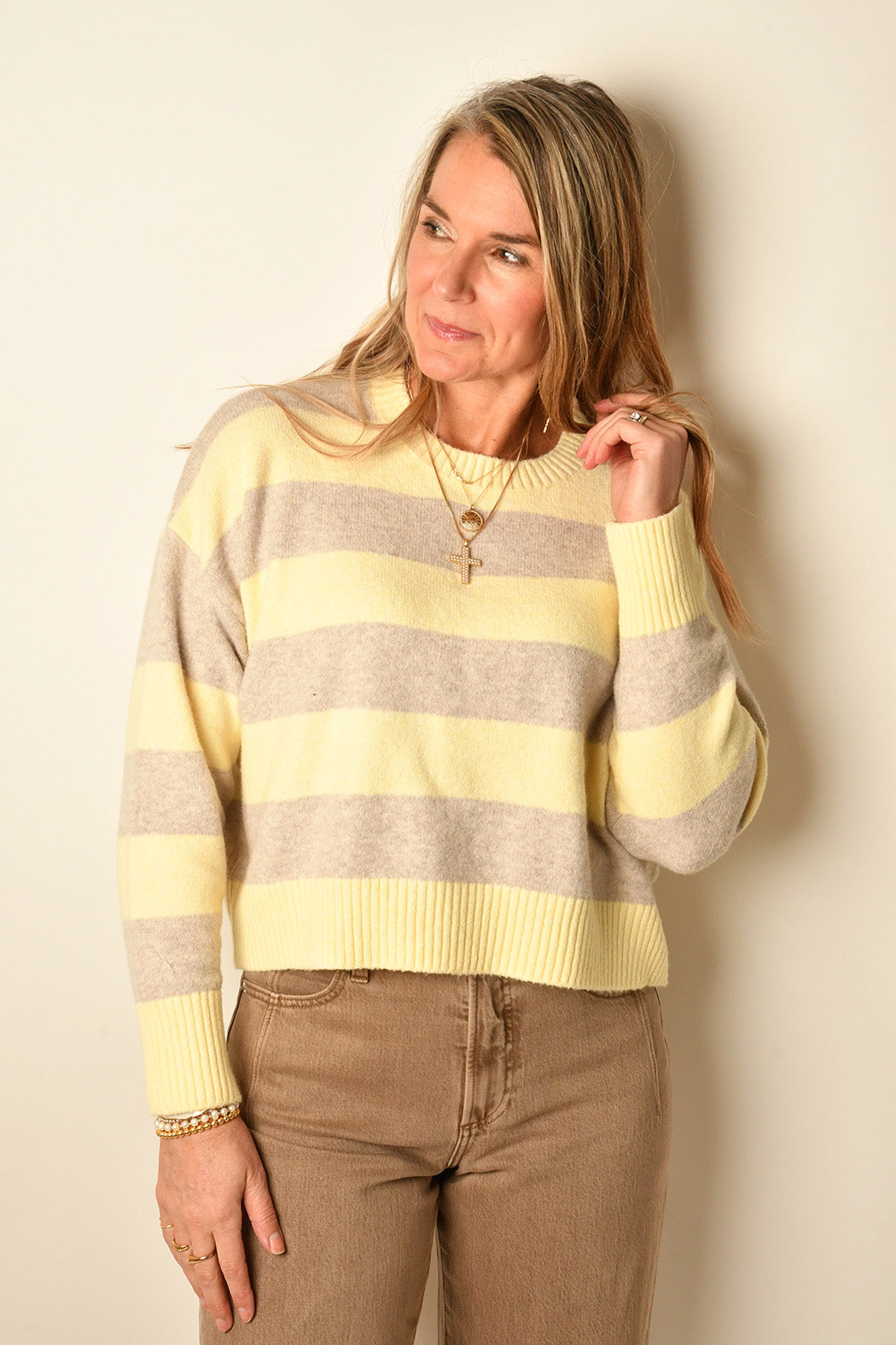 CIRRUS STRIPE SWEATER