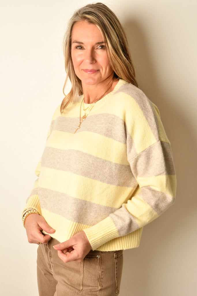 CIRRUS STRIPE SWEATER