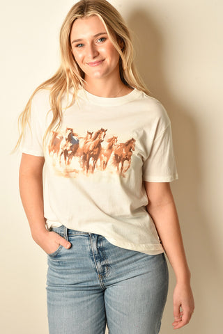HOWDY HORSES BOYFRIEND TEE