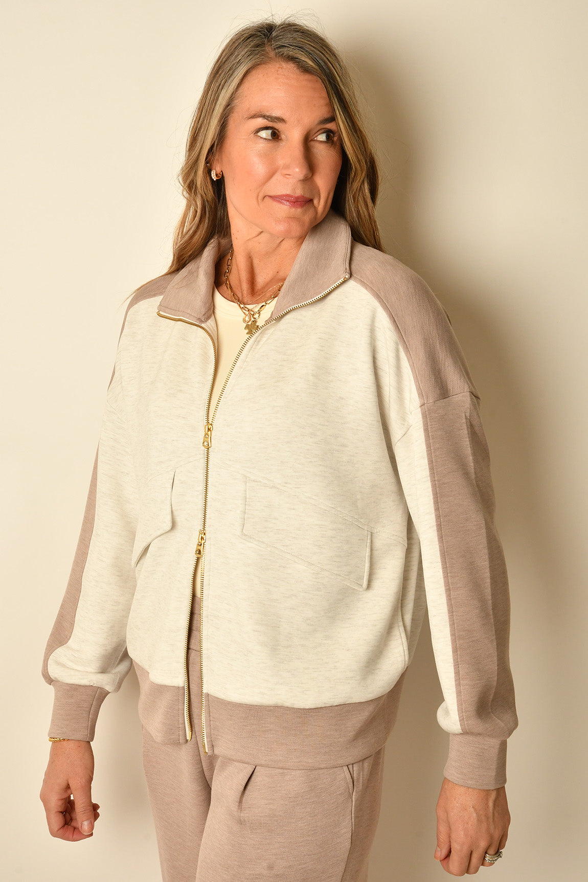 GARCIA 2 TONE ZIP THROUGH