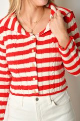 STRIPED SAILOR CARDIGAN