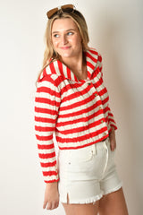 STRIPED SAILOR CARDIGAN