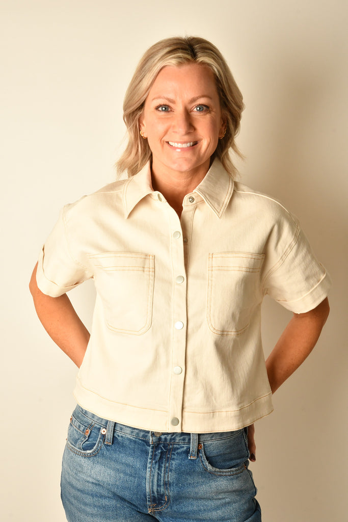 ECRU DENIM SS JACKET