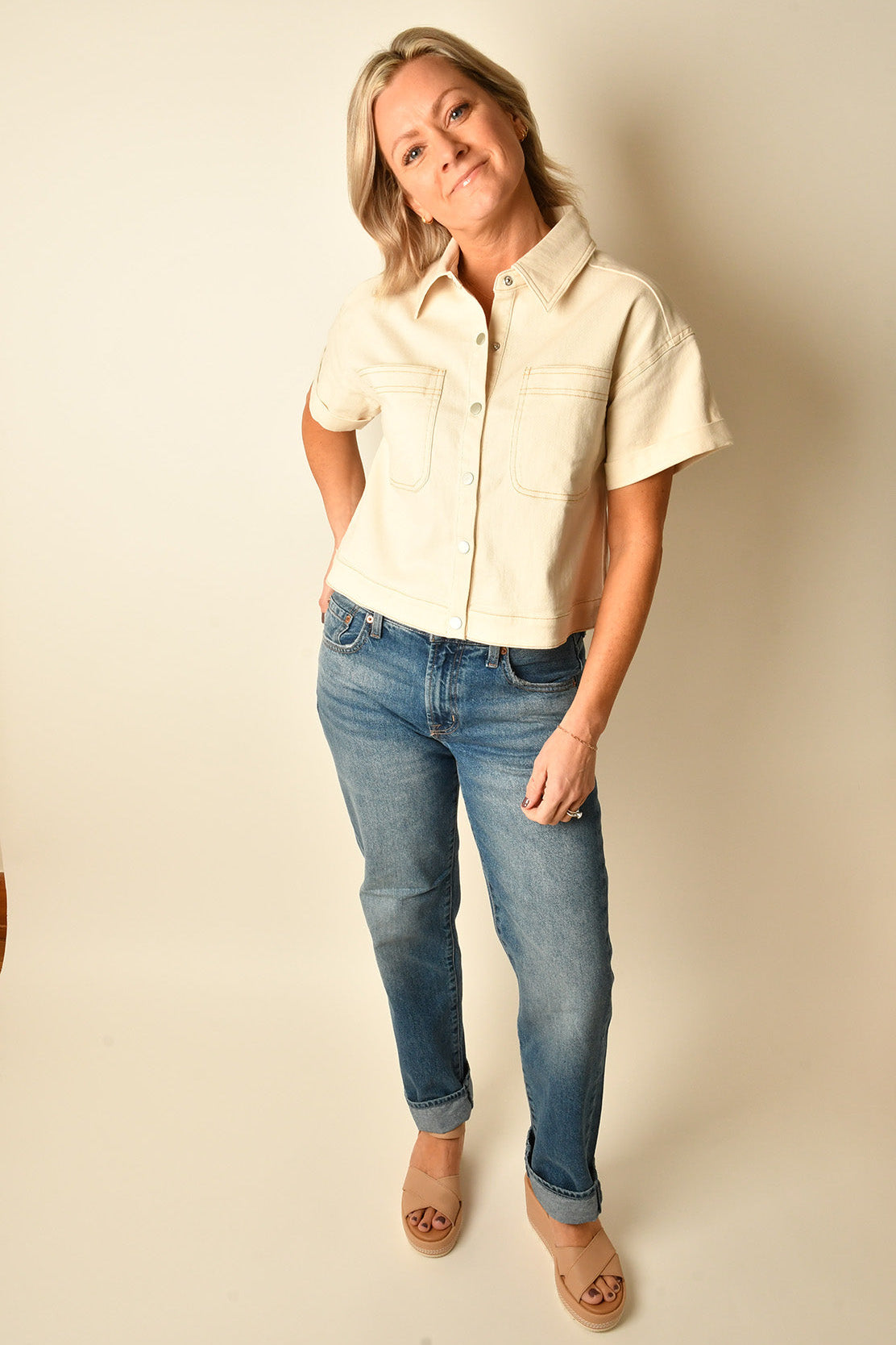 ECRU DENIM SS JACKET