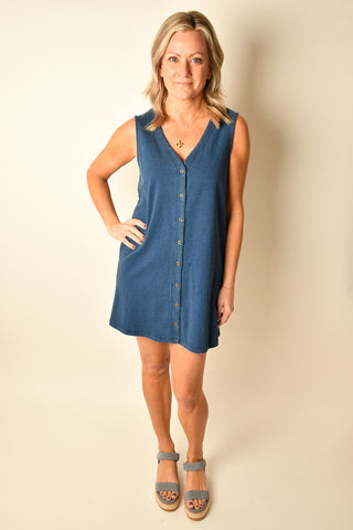 SOLACE DENIM MINI DRESS