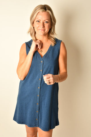 SOLACE DENIM MINI DRESS