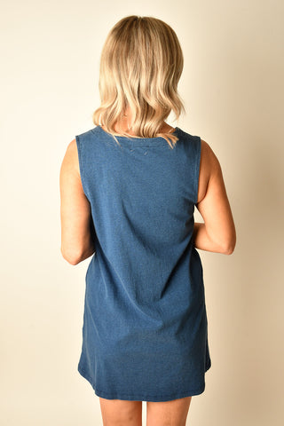 SOLACE DENIM MINI DRESS