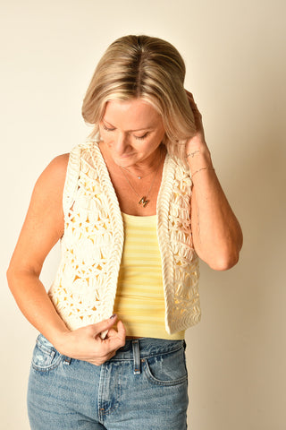 CROCHET IVORY VEST
