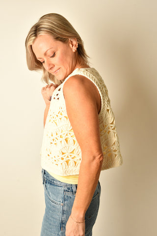 CROCHET IVORY VEST