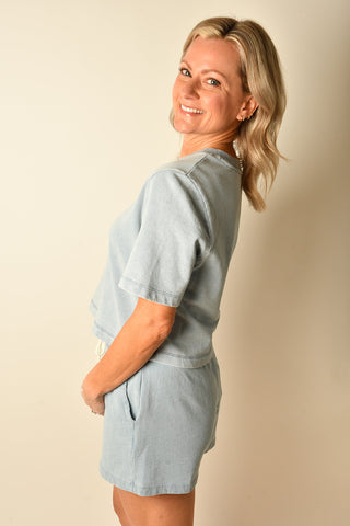 HUNTER KNIT DENIM SHORT