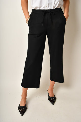 PULL ON WIDE LEG CROP TROUSER