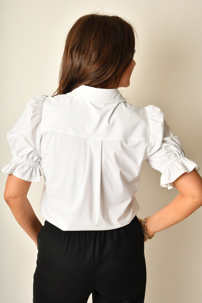 ELBOW PUFF SLEEVE SHIRT