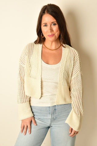 OPEN KNIT SWEATER CARDI