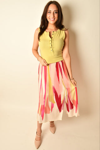 PULL ON WOVEN MAXI SKIRT