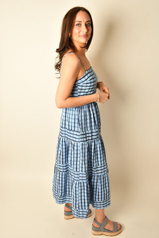 STRIPE TIERED DRESS