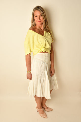 FRIDA GODET MIDI SKIRT