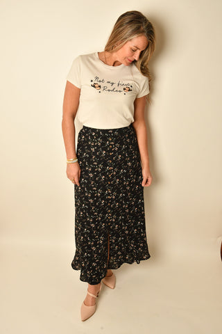 SLIT FRONT MAXI SKIRT