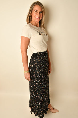 SLIT FRONT MAXI SKIRT