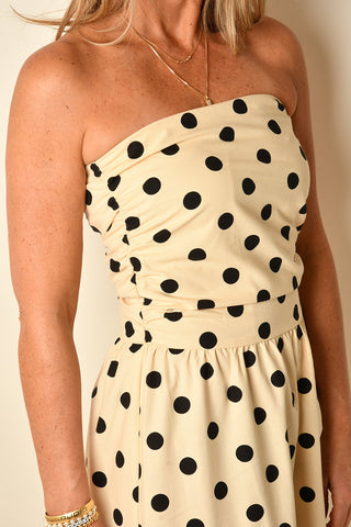 FIORA POLKA DOT MIDI DRESS