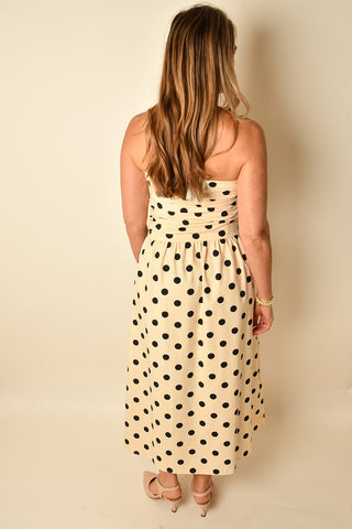 FIORA POLKA DOT MIDI DRESS