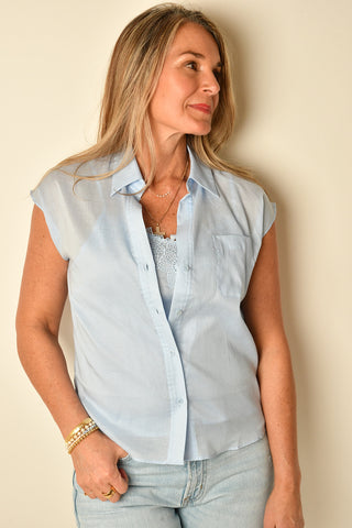 CAP SLV BLOUSE + LACE