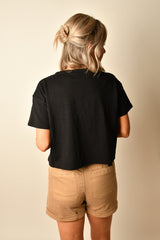 SWAY CROP TEXT TEE