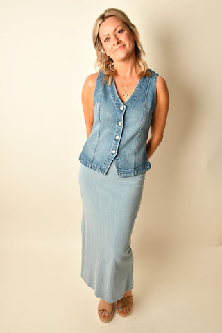GAIL JERSEY MIDI SKIRT