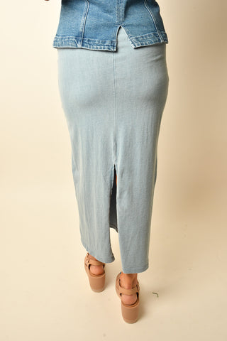 GAIL JERSEY MIDI SKIRT