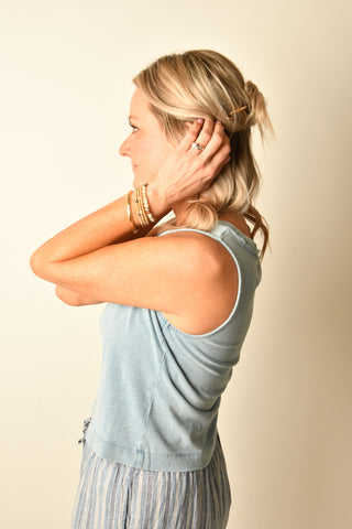 SLOANE V-NECK DENIM TANK