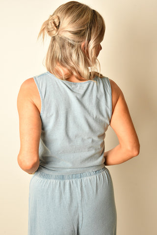 NOELLE JERSEY DENIM TOP