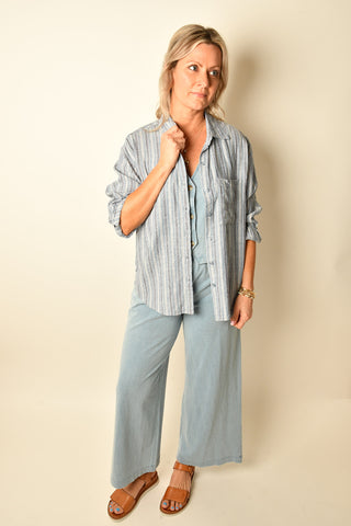 PERFECT STRIPED BTN UP +colors