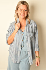 PERFECT STRIPED BTN UP +colors