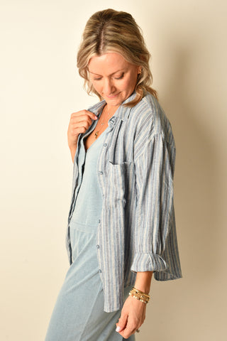 PERFECT STRIPED BTN UP +colors