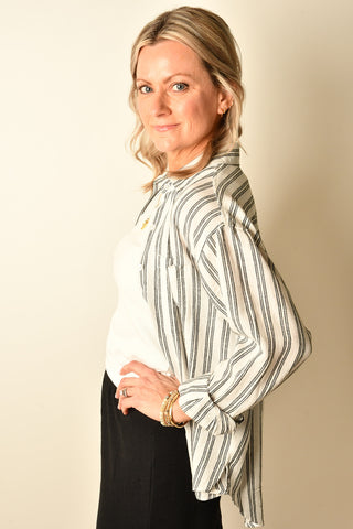 PERFECT STRIPED BTN UP +colors