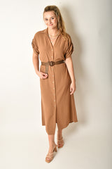 BELTED SHIRT DRESS