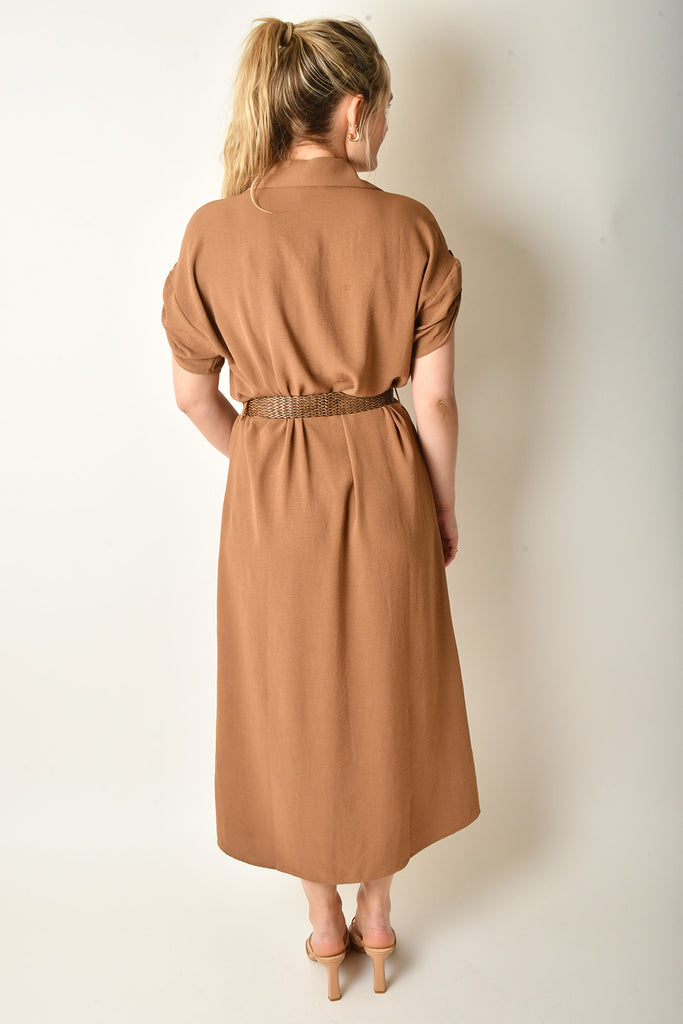 BELTED SHIRT DRESS