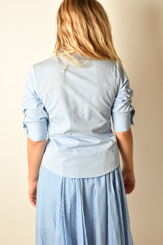 ESSENTIAL ROLL-UP SLEEVE BLOUSE