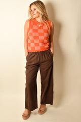 RETRO CHECKERED KNIT VEST