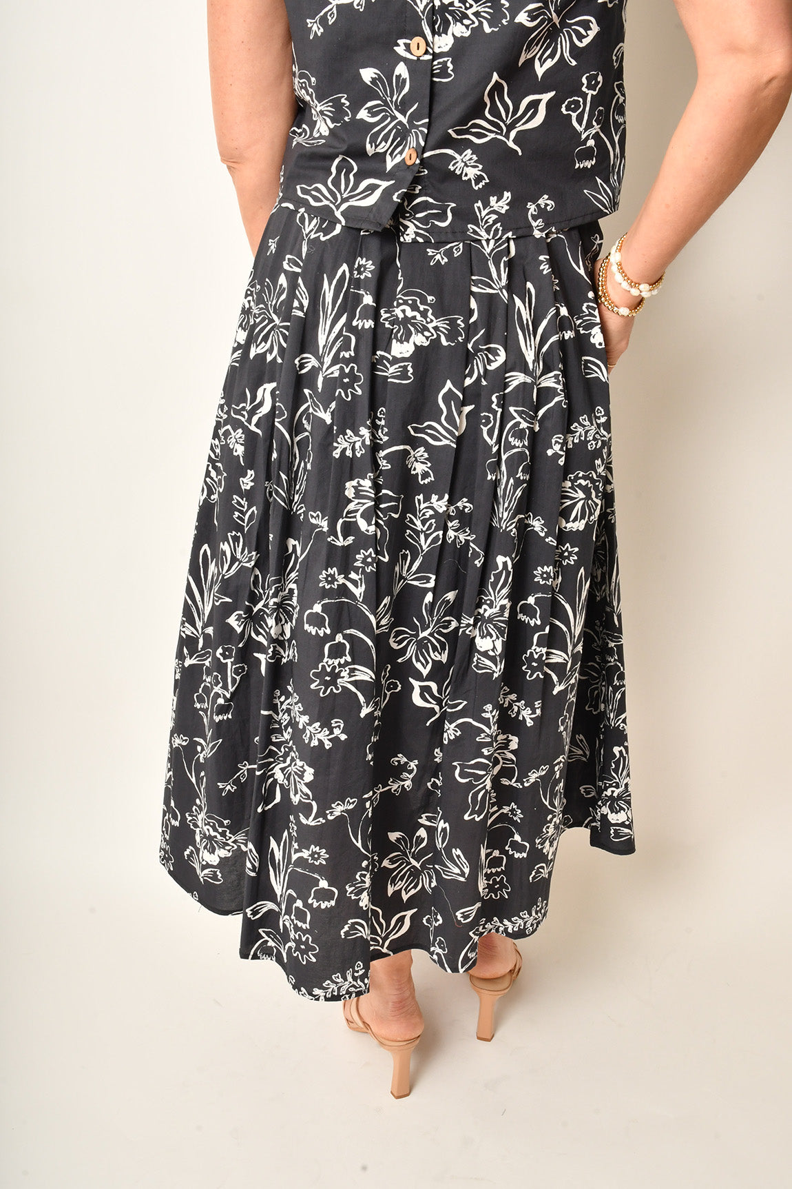 FULL FLORAL SWING SKIRT