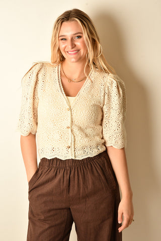 SCALLOPED SUMMER CARDIGAN