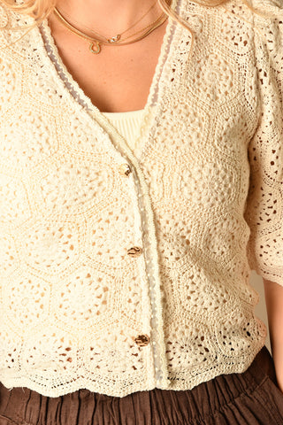 SCALLOPED SUMMER CARDIGAN