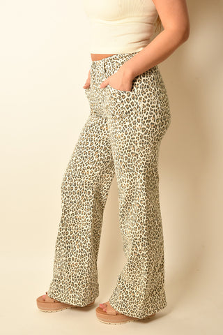 HAPPI CHEETAH PRINT FLARE JEAN