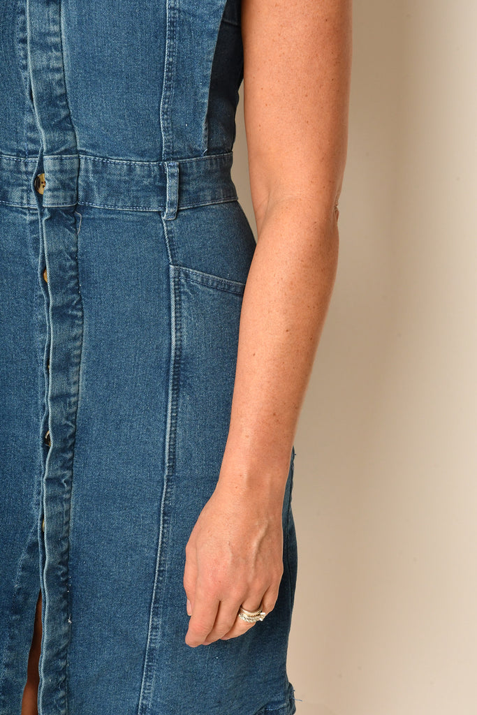 CALLY DENIM DRESS