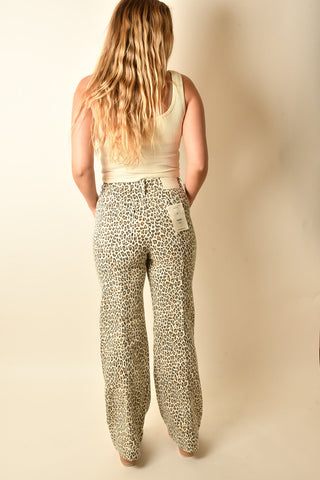 HAPPI CHEETAH PRINT FLARE JEAN
