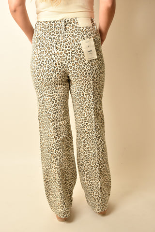 HAPPI CHEETAH PRINT FLARE JEAN