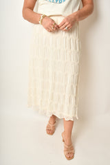 TEXTURED MAXI SKIRT