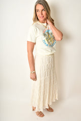 TEXTURED MAXI SKIRT