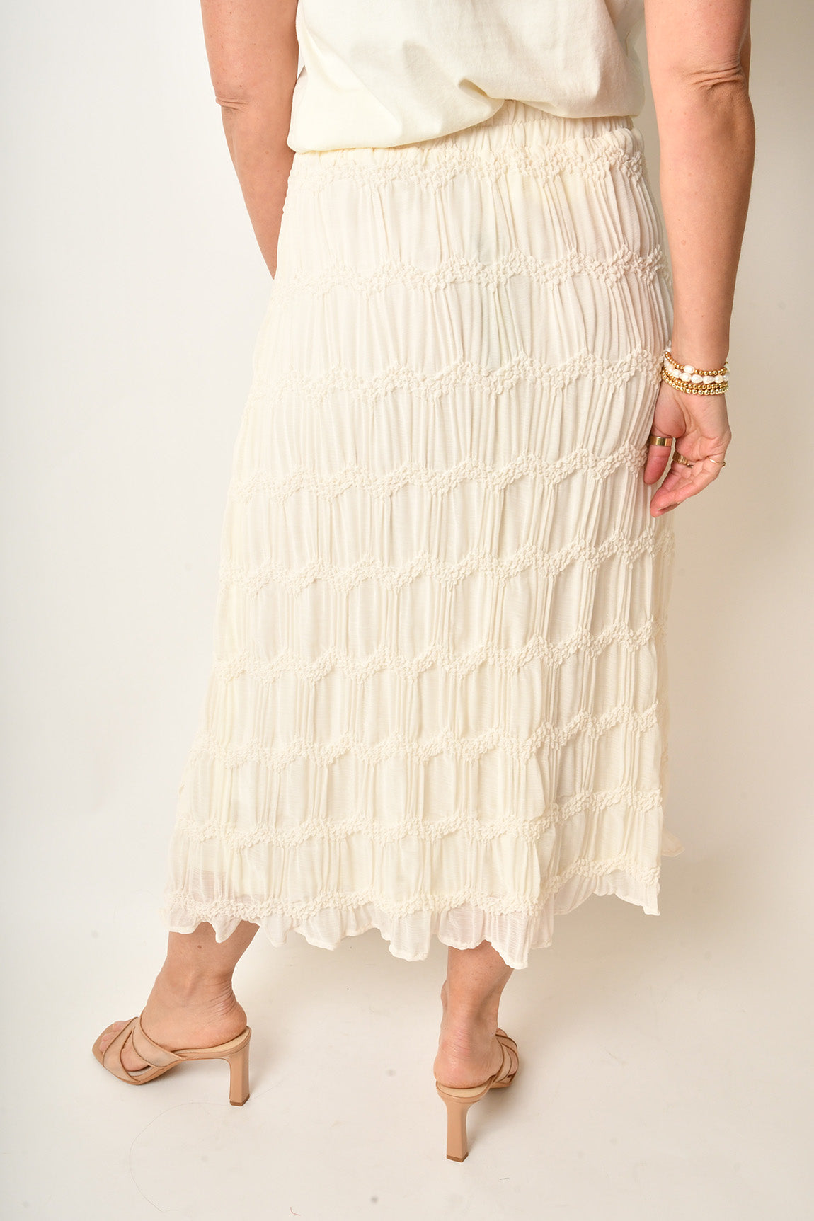 TEXTURED MAXI SKIRT