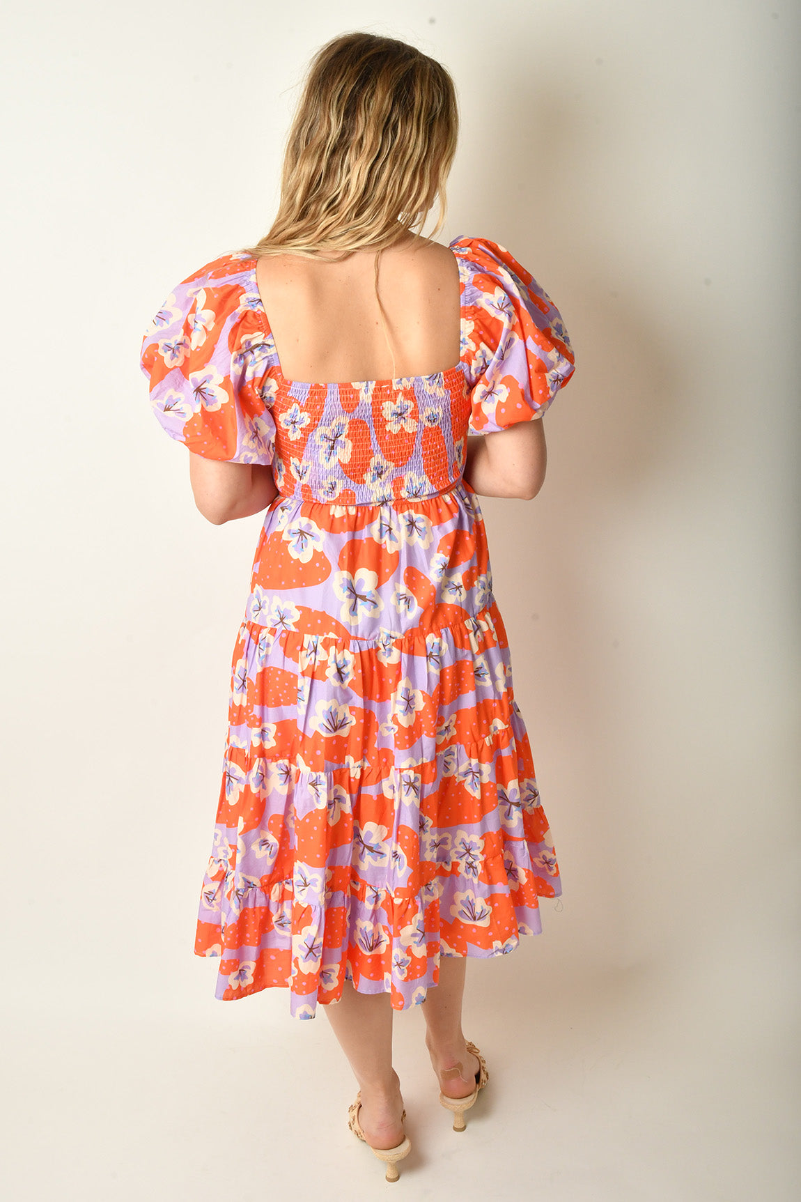 FLORAL PRINT MIDI DRESS